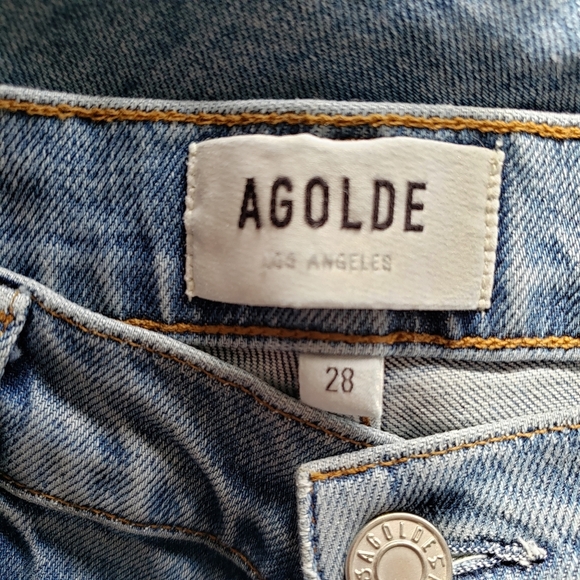 Agolde Nico High Rise Slim Striaght Jeans Sz 28 - Picture 5 of 8
